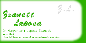 zsanett laposa business card